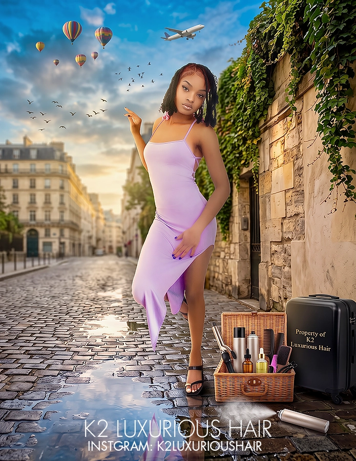 Lavender slip dress fashion portrait of a model on a cobblestone street for Renaldo Creative photography portfolio